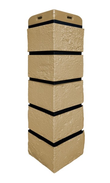 Угол Grand Line состаренный кирпич премиум Песочный (шов RAL 9005) купить в Кингисеппе