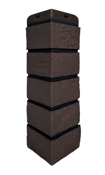 Угол Grand Line состаренный кирпич премиум Шоколадный (шов RAL 9005) купить в Кингисеппе