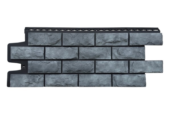 Фасадные панели Grand Line Колотый Камень Антрацит, Шов черный купить в Кингисеппе